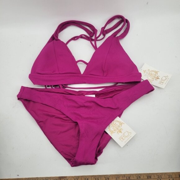 Becca Magenta Bikini Set Size Large - Picture 1 of 11